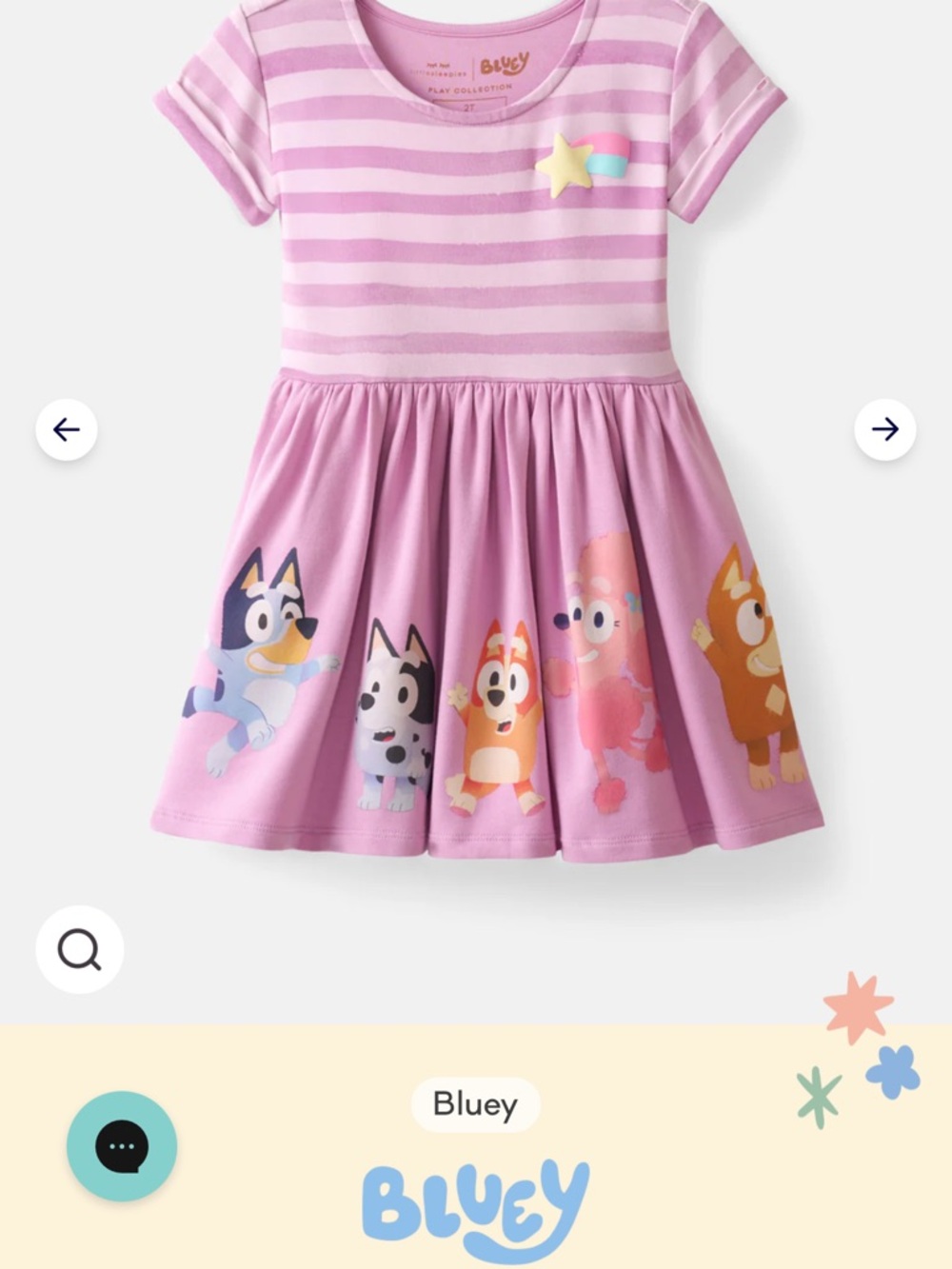 Little Sleepies Friends Forever Bluey Skater Dress